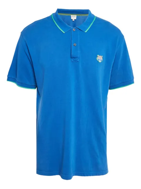Kenzo Pre-Owned 2024 Tiger-Head polo shirt Blue 1054545