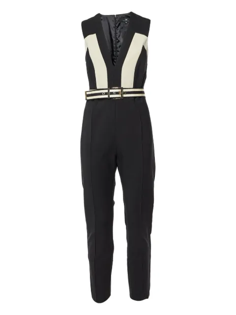 Elisabetta Franchi Pre-Owned contrast-panel jumpsuit Black 1075414