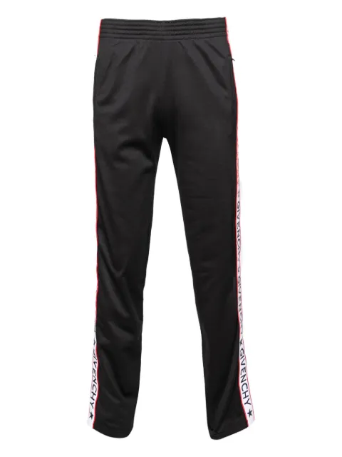 Givenchy Pre-Owned logo-tape track pants Black 628441