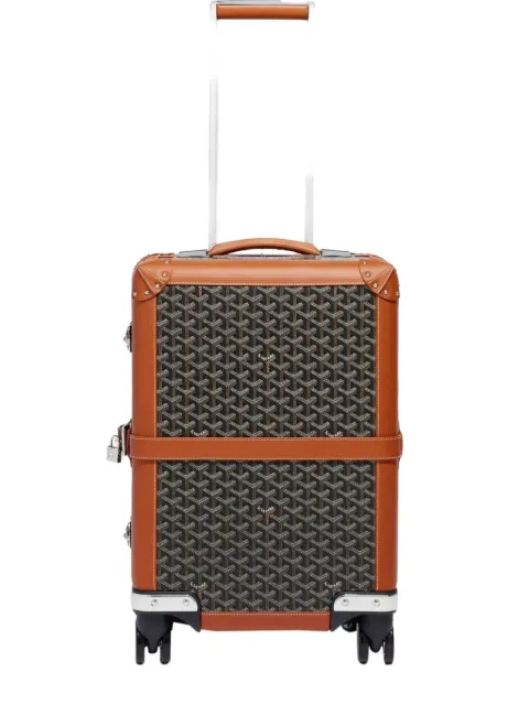 Goyard Pre-Owned Goyardine canvas trolley suitcase Brown 942110