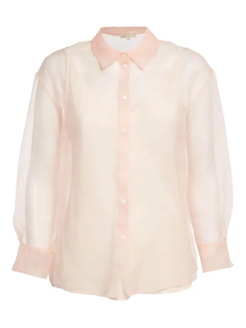 Maje organza semi-sheer shirt Orange 1128800