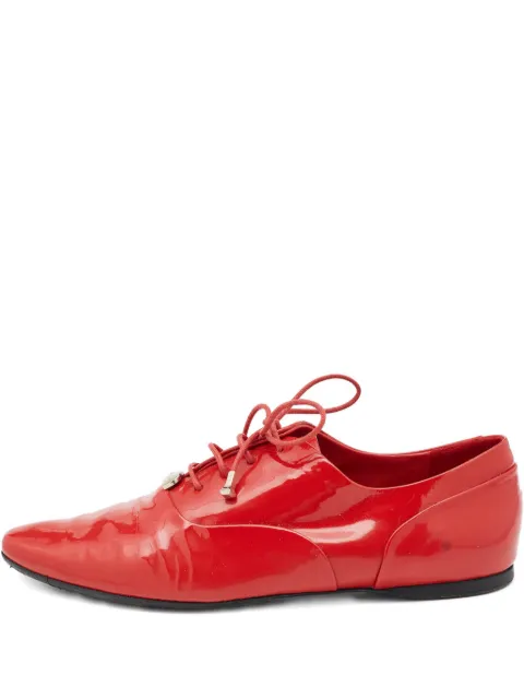 Gucci Pre-Owned patent leather lace shoes Red 1089118