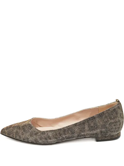 SJP by Sarah Jessica Parker glittered point-toe flat pumps Gold 1081581