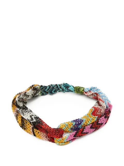 Missoni Pre-Owned twisted lurex headband Blue 1104066