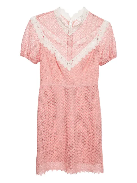 SANDRO lace puff-sleeve dress Pink 1130981