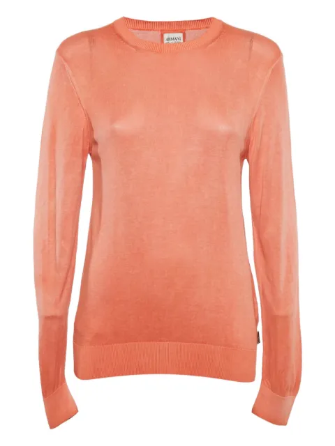 Armani Vintage long-sleeves cotton top Orange 1109287