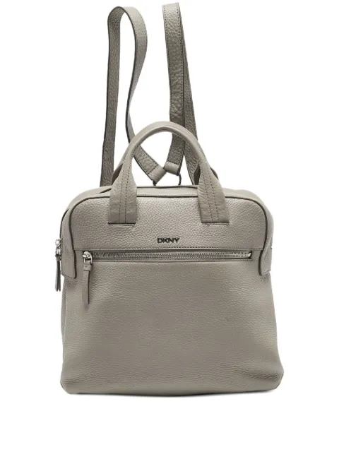 DKNY Vintage leather backpack Grey 1124311