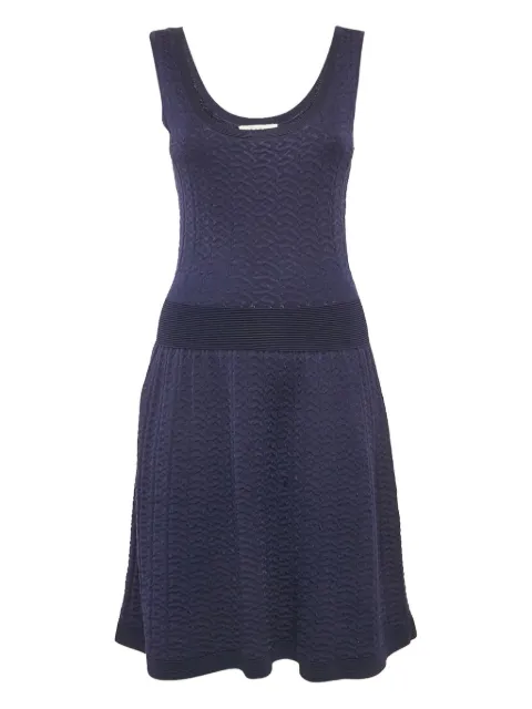 SANDRO Pre-owned textured knitted dress Blue 1111319