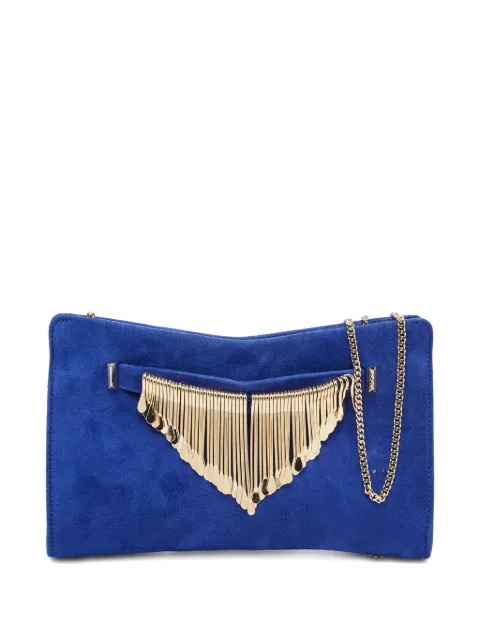 Jimmy Choo Pre-Owned suede clutch bag Blue 976768