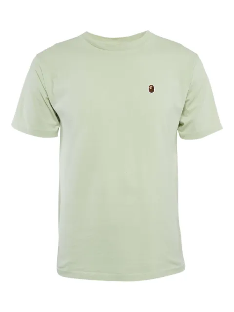 A BATHING APE® logo-appliqué cotton T-shirt Green 1104262