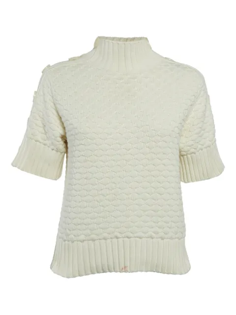 See by Chloé button-detail knitted top Neutrals 1123013