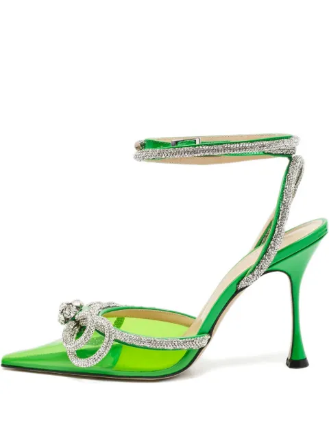 MACH & MACH 100mm crystal-embellished heeled pumps Green 1124726