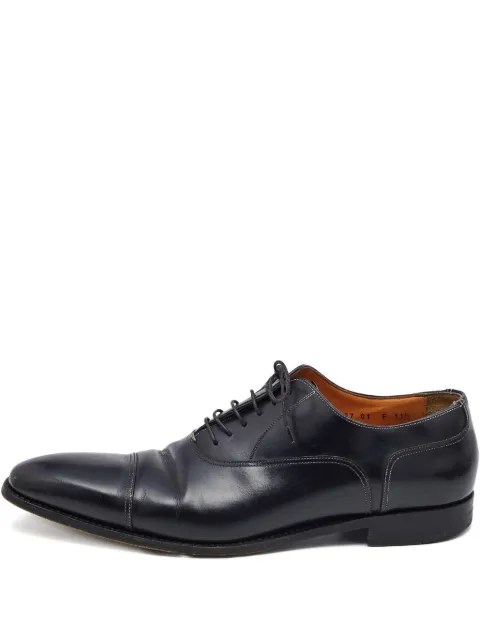 Santoni leather oxford shoes Black 1119410