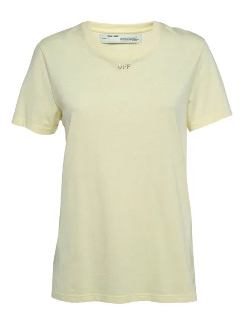 Off-White Pre-Owned crystal-embellished T-shirt Yellow 1024196