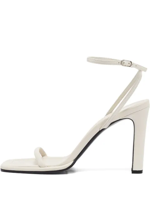 The Row Pre-Owned 100mm block-heel square-toe sandals White 1045455