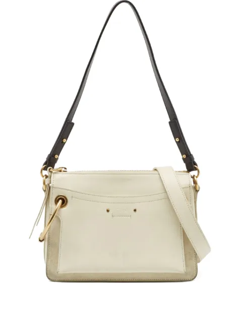 Chloé Pre-Owned Suede Leather Ring Detail Bag White 1093663