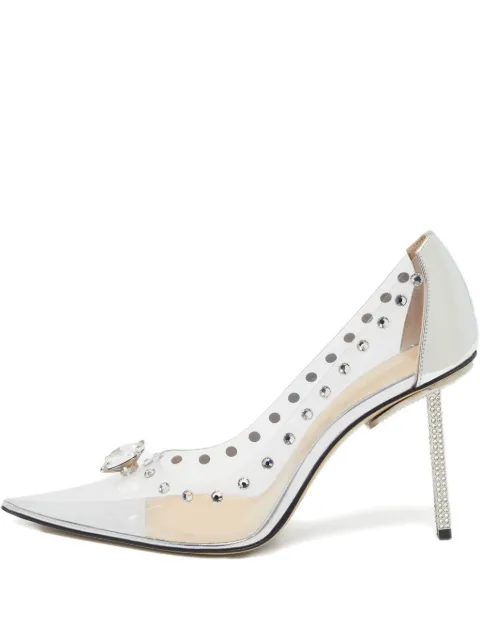 MACH & MACH 100mm Diamond Dreams crystal pumps White 1124747