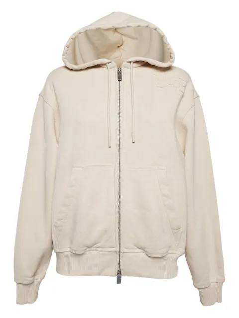 Burberry Pre-Owned 2024 jersey zipped hoodie Neutrals 1085401
