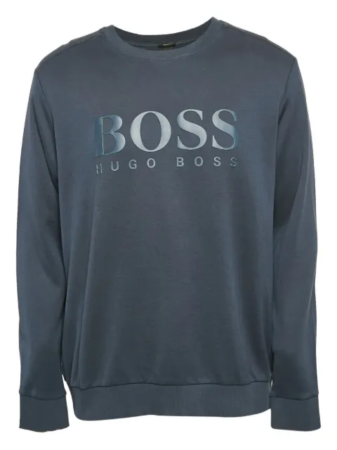 BOSS logo cotton sweatshirt Blue 1061116