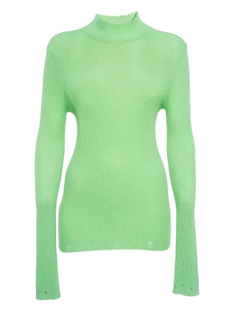 Les Rêveries ribbed turtleneck sweater Green 1033021