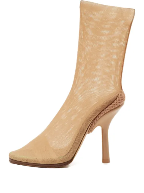 Burberry Pre-Owned 110mm mesh ankle boots Neutrals 1118890