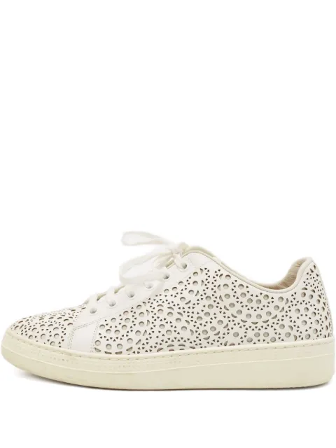 Alaïa Pre-Owned laser-cut low-top sneakers White 1117625