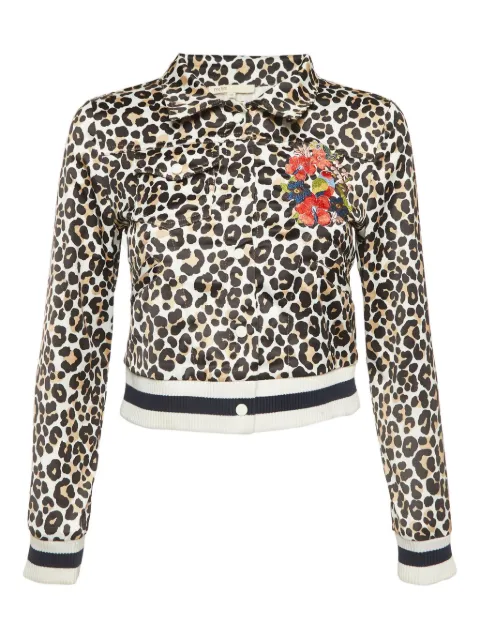 Maje 2024 leopard ribbed jacket White 928505