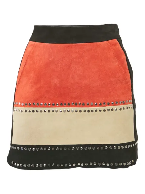 Maje pre-owned suede studded skirt Black 1097173