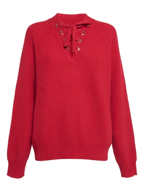 Zadig&Voltaire ribbed lace-up sweater Red 1041887