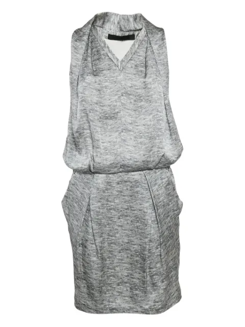 Alexander McQueen Pre-Owned silk sleeveless mini dress Grey 1124178