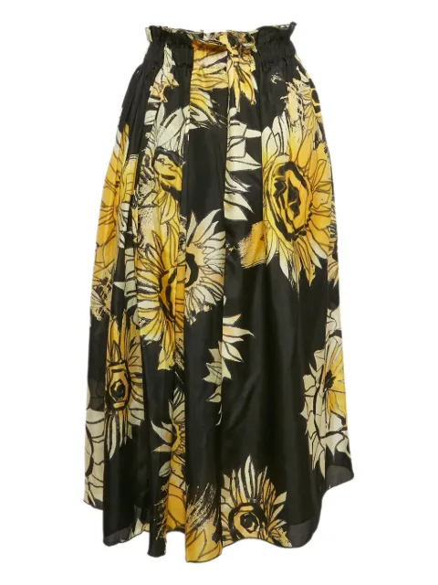 Nº21 2015 sunflower-print skirt Black 1112434