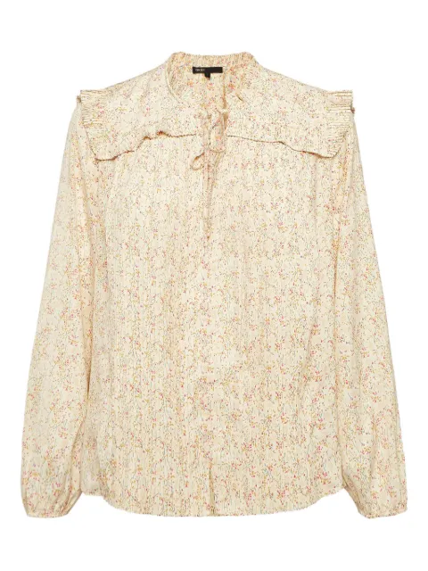 Maje floral-print shirt Neutrals 1033363