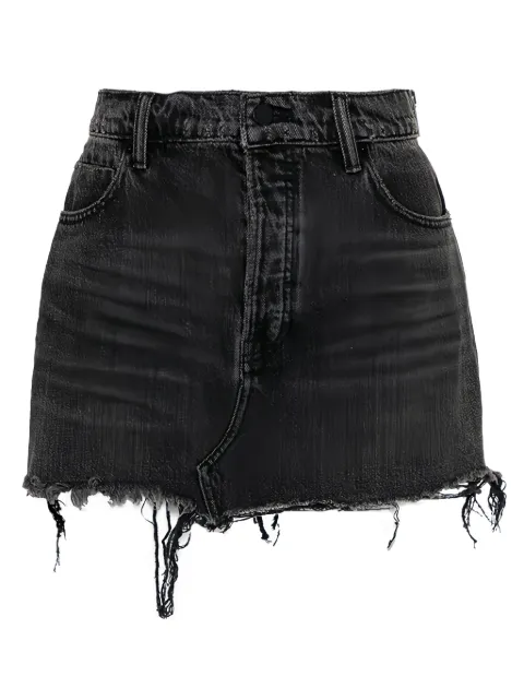 Pre-Owned Alexander Wang Pre-owned distressed-hem denim skirt Grey 437468
