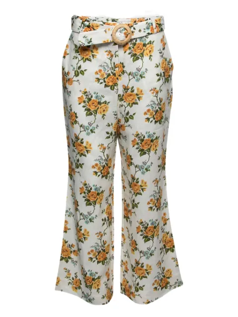 ZIMMERMANN floral-print trousers White 744329