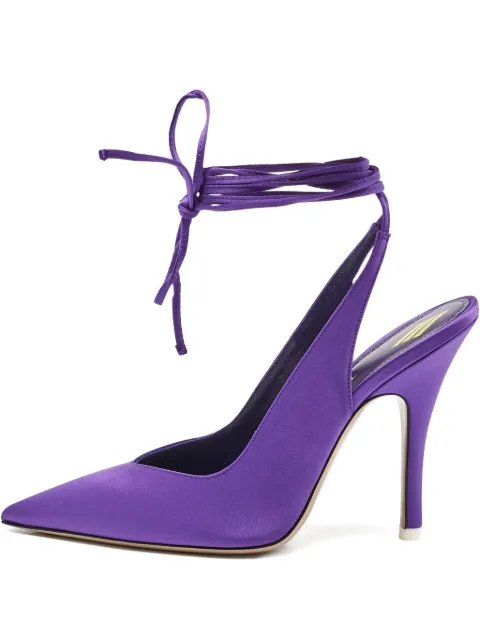 The Attico 2024 pre-owned 115mm Venus pointed-toe ankle-tie pumps Purple 1124751