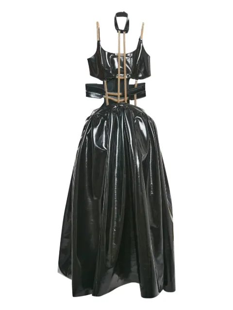 Christopher Kane 2024 pre-owned cut-out midi dress Black 1046557