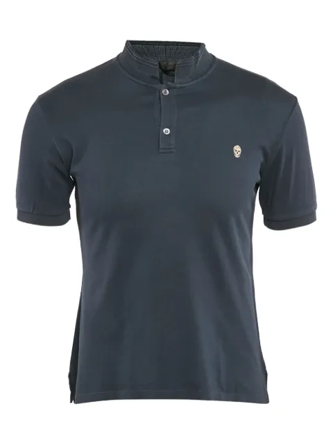 Alexander McQueen Pre-Owned skull-detail polo shirt Grey 1087695