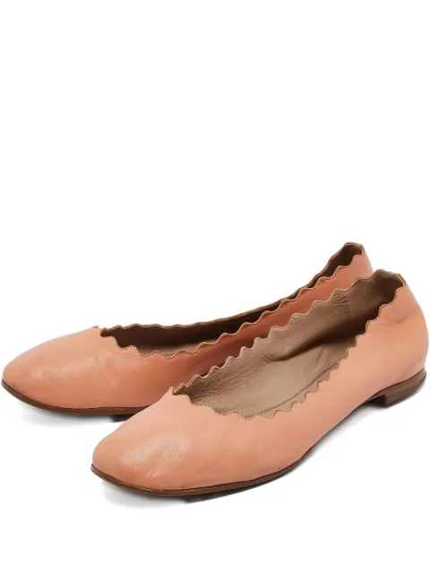 Chloé Pre-Owned Lauren leather ballet flats Pink 986713