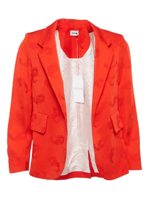Zadig&Voltaire paisley-jacquard blazer Red 1129856