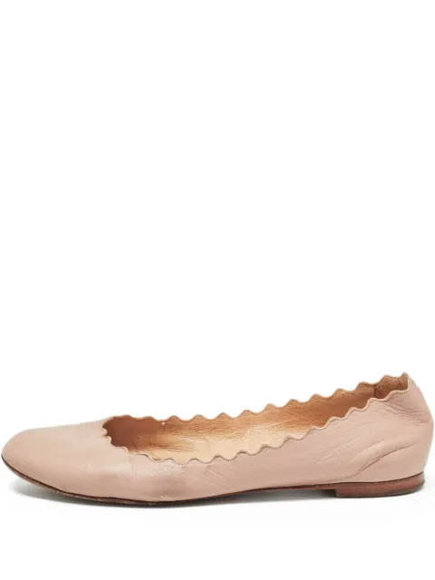 Chloé Pre-Owned Lauren scalloped ballet flats Neutrals 978193