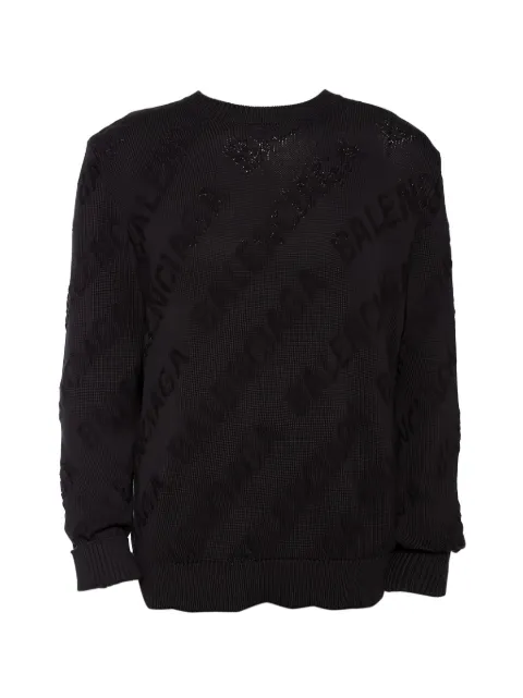 Balenciaga Pre-Owned crew-neck sweater Black 576822