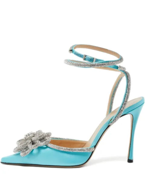 MACH & MACH 110mm crystal-embellished heeled pumps Blue 1124738