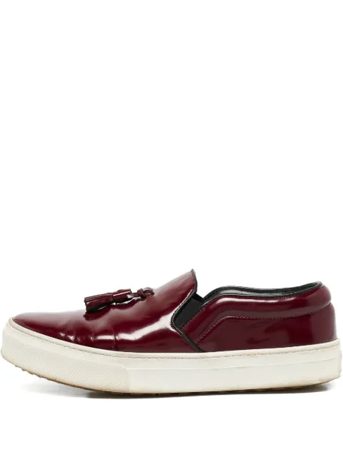 Celine Pre-Owned tassel leather slip-on sneakers Red 1085245