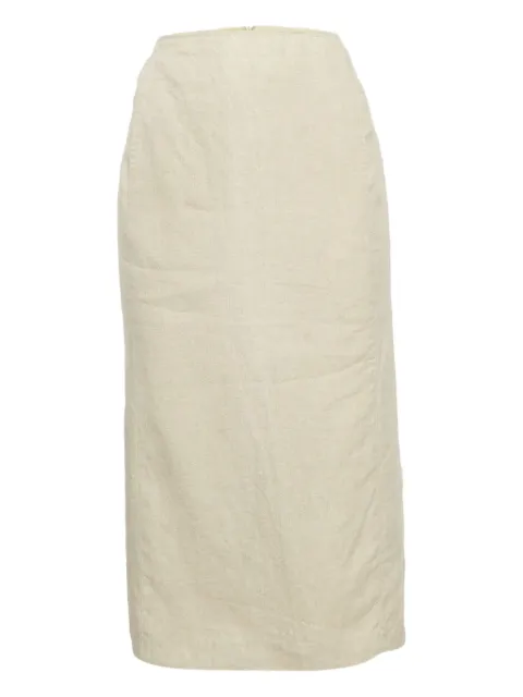 Max Mara linen midi skirt Neutrals 1034983
