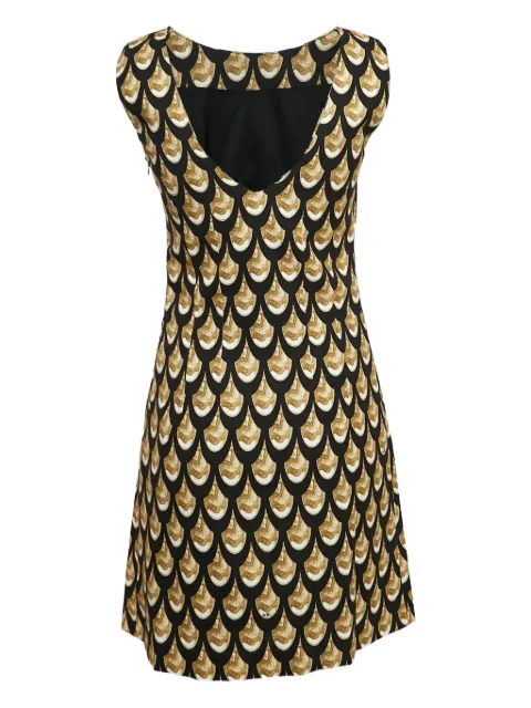 Versace Pre-Owned geometric-pattern mini dress Black 1072960