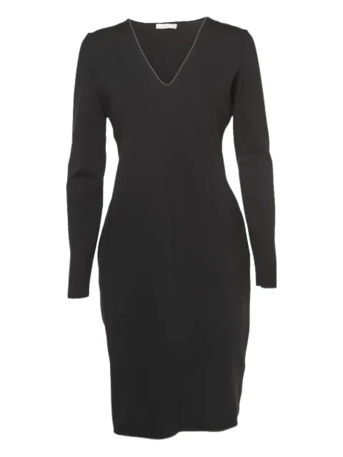 The Row Pre-Owned long-sleeve cotton dress Black 921276