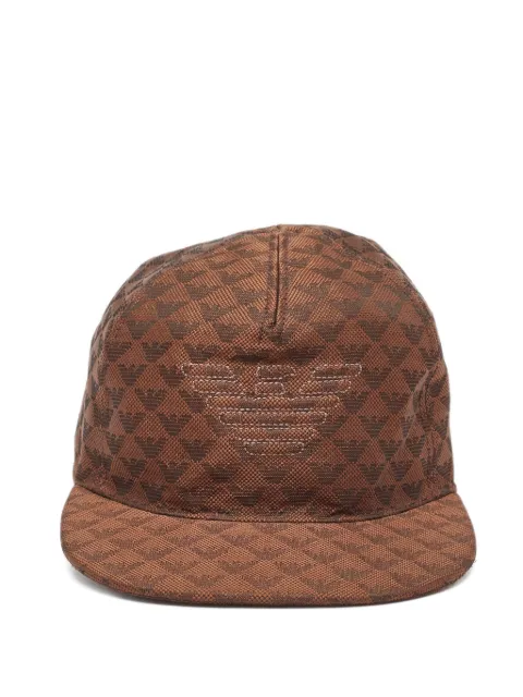 Emporio Armani Pre-Owned 2024 monogram-print baseball cap Brown 958557
