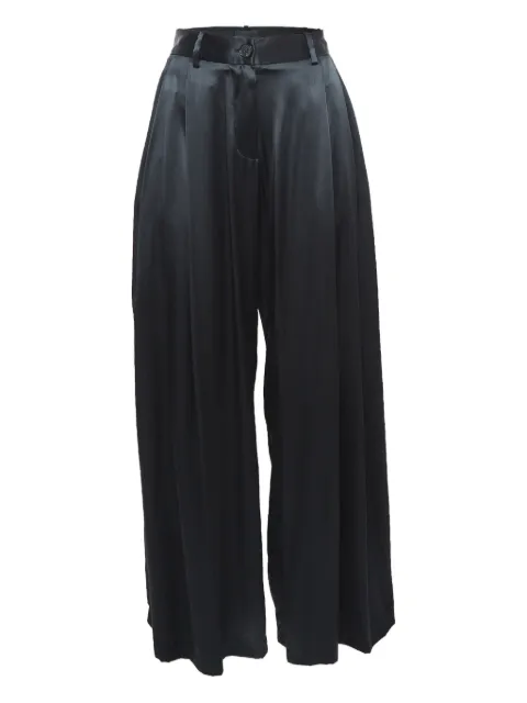 Nili Lotan satin pleated palazzo pants Black 1025376