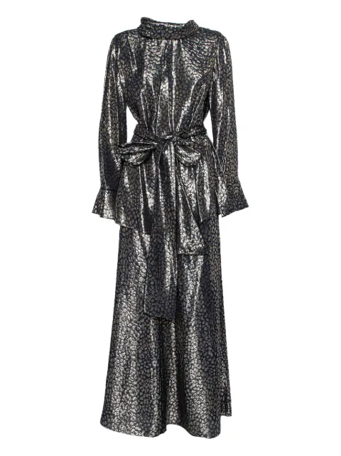 Layeur metallic print blouse and skirt set Blue 426569