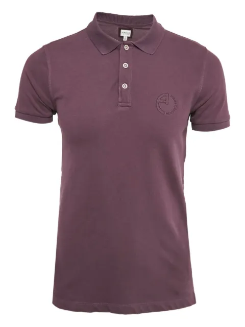 Armani Vintage logo-embroidered polo shirt Purple 1054540